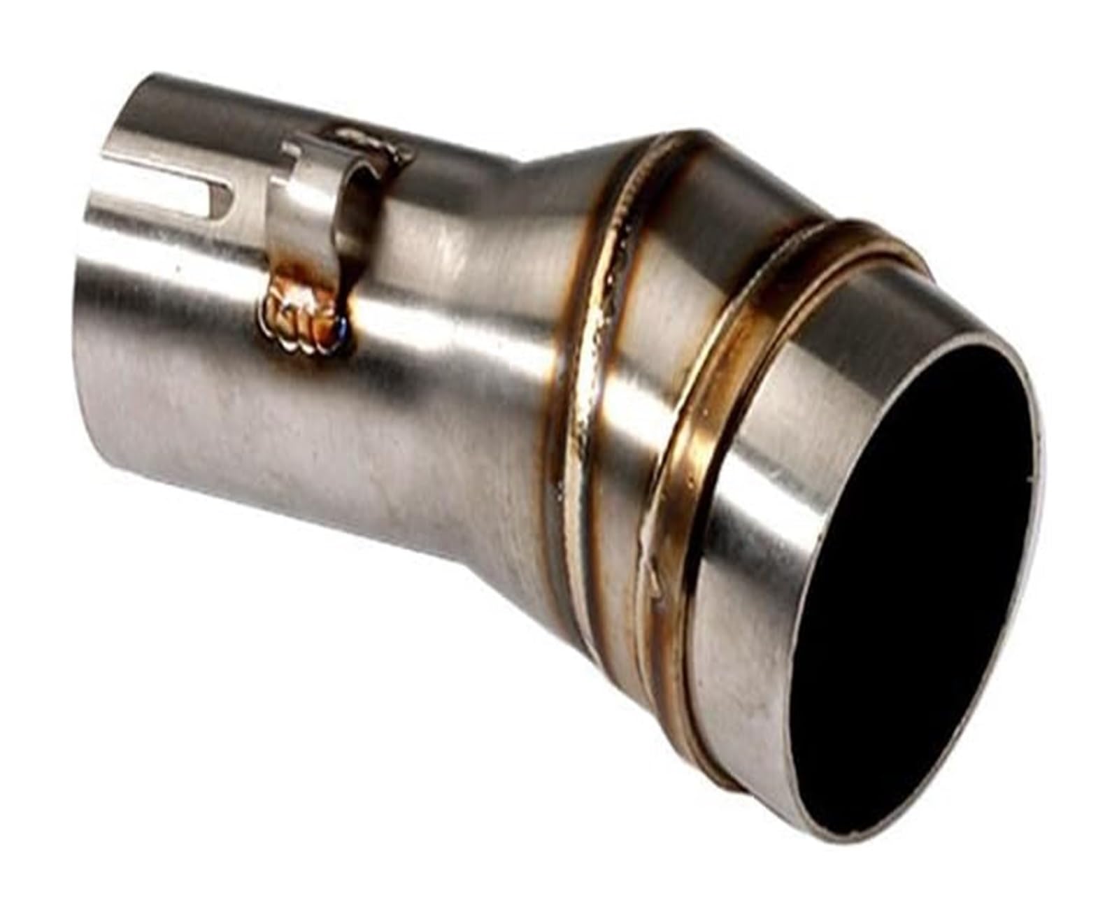 Tubo Intermedio Enlace Medio Escape Motocicleta Conector De Escape Universal para Motocicleta De 51 Mm Adaptador De Acero Inoxidable Modificado Tubo De Enlace Central para Motocicleta