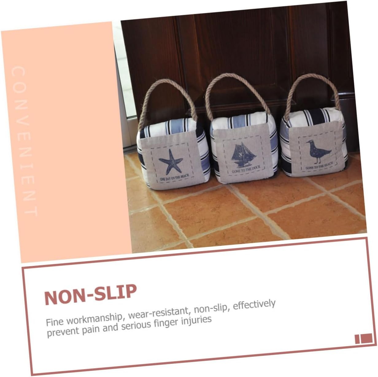 Mediterranean Style Cloth Door Stopper for Collision Door Stop Decor Suitable for Marble Floors Multi Surface Use and Decorative Accent