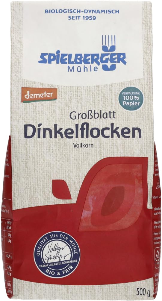 Dinkelflocken Großblatt, demeter 18 x 500 g