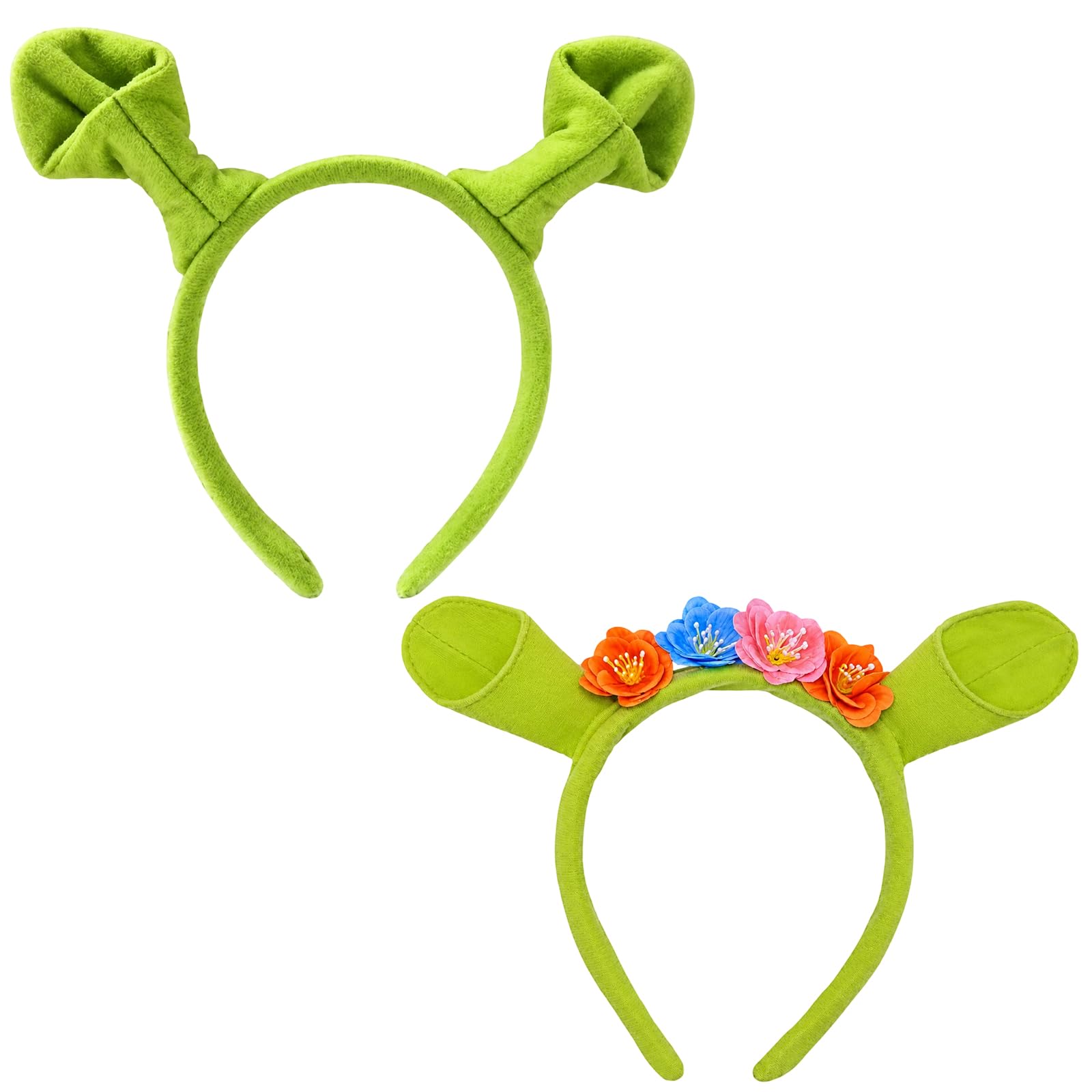 YenMzx Elf Ears Headband Set, Fantasy Cosplay Accessories for Character Transformations, Themed Parties and Role-Play Events, Durable Headpiece Collection with Two Distinctive Designs (green2)