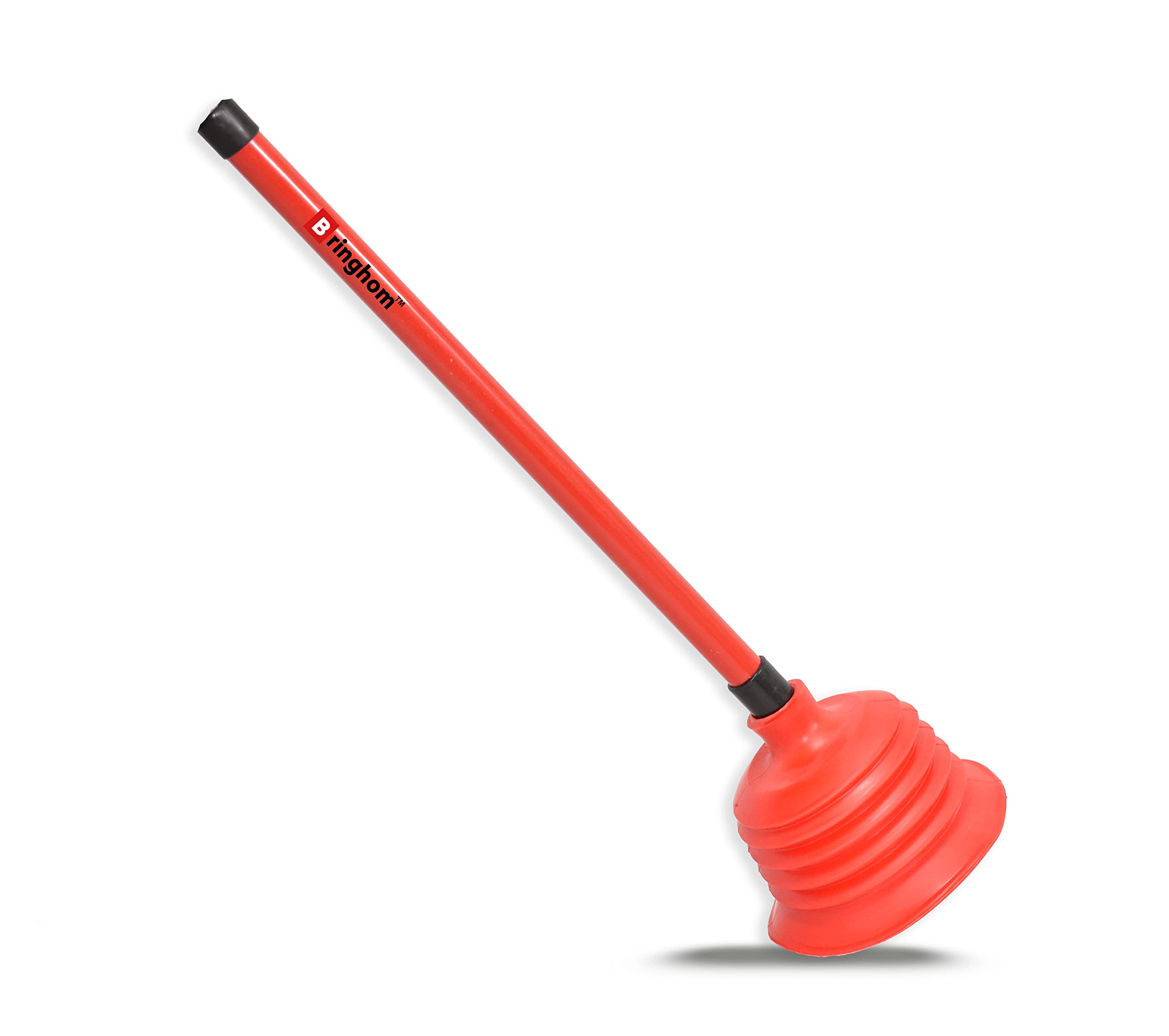 Bringhom Strong Toilet Plunger Un-Blocker Drain Cleaning Big Suction Plunger for Multi Purpose Channel Cleaning Kitchen Sink, Toilet, Bathroom (1Pc, Rubber) (B09J43474H) Amazon Price History, Amazon Price Tracker