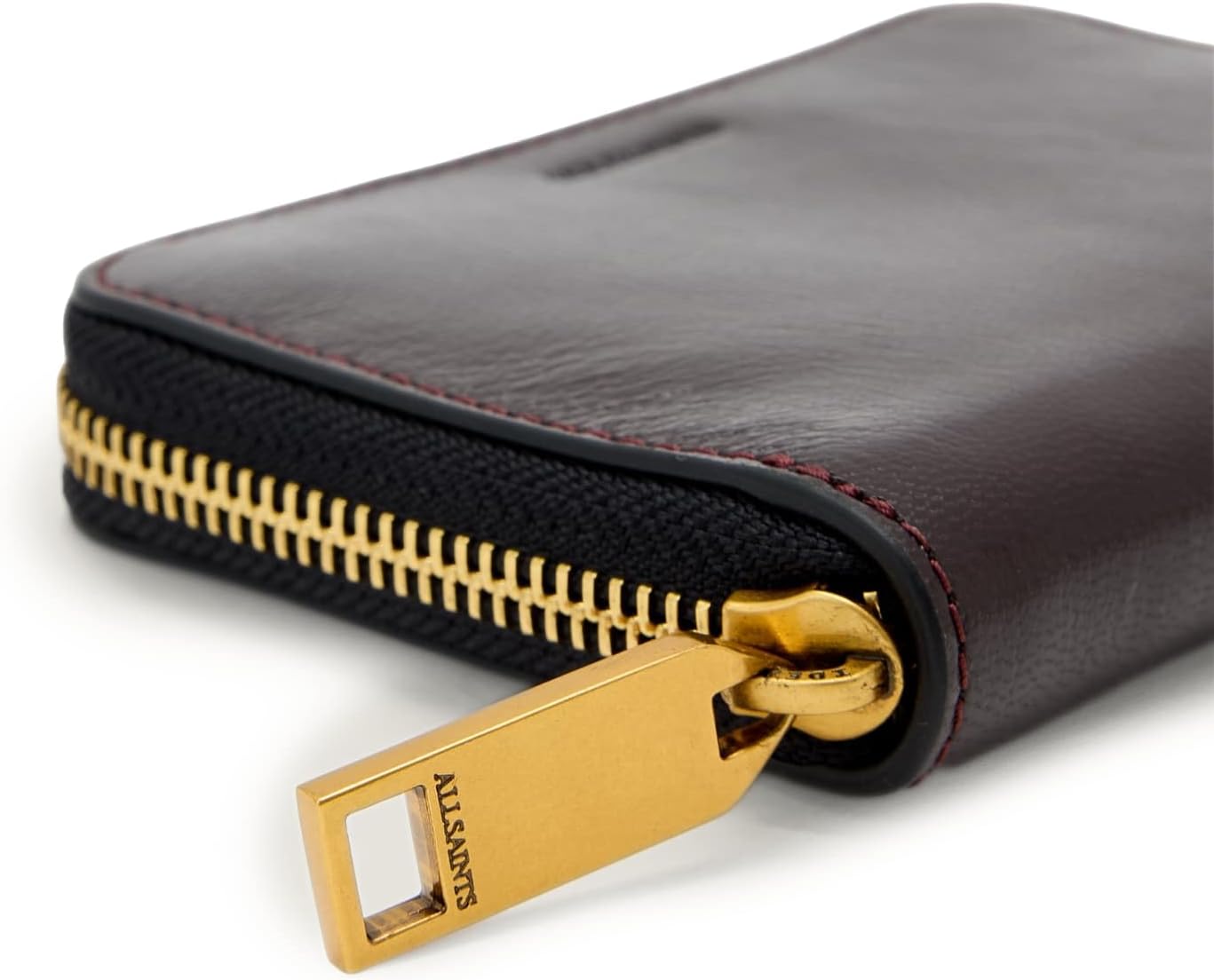 AllSaints Women's Lena Hex Zip Wallet Burnt Umber Red One Size