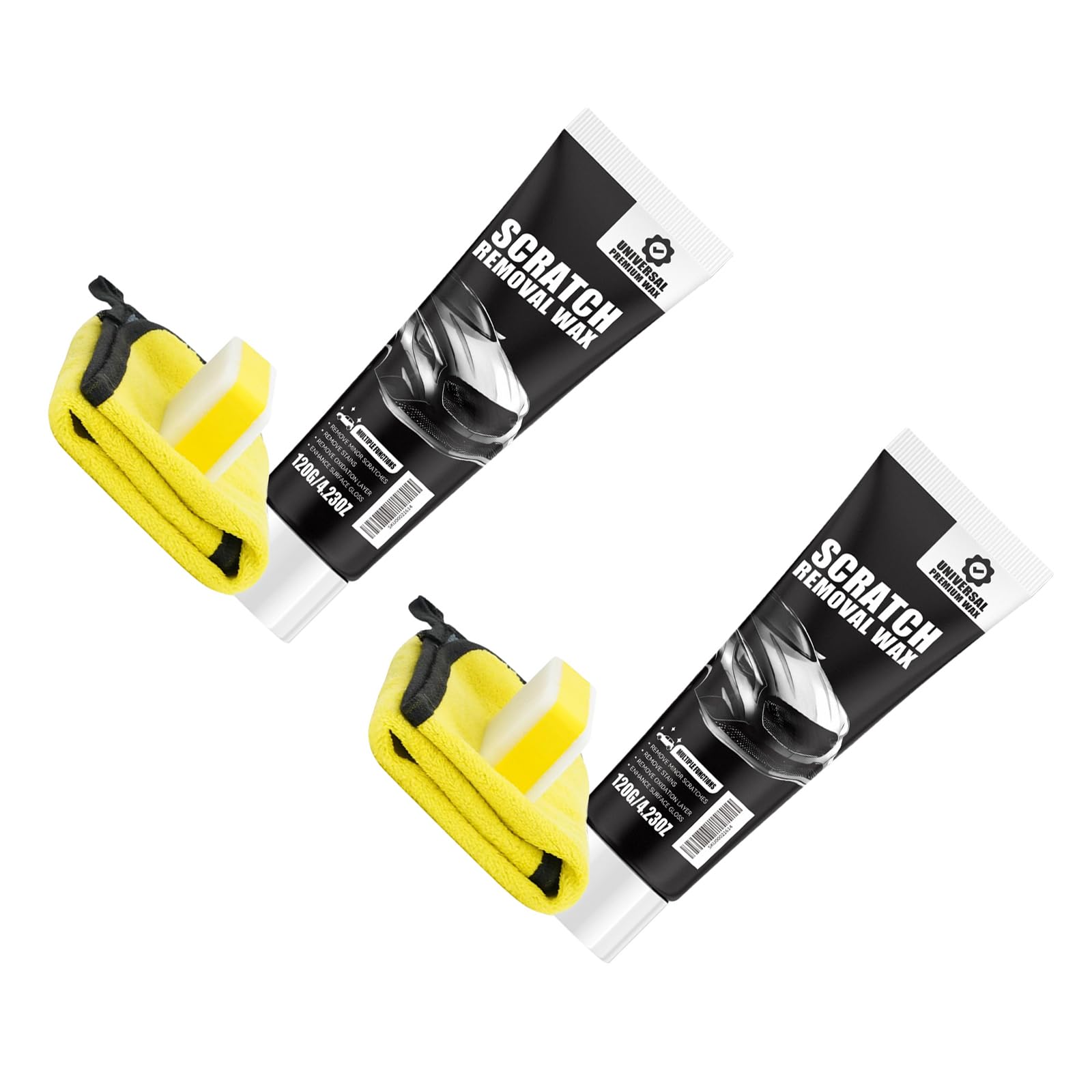 Complete Car Paint Scratch Care Featuring Sponge and Cleaning Towel Car Polish Set