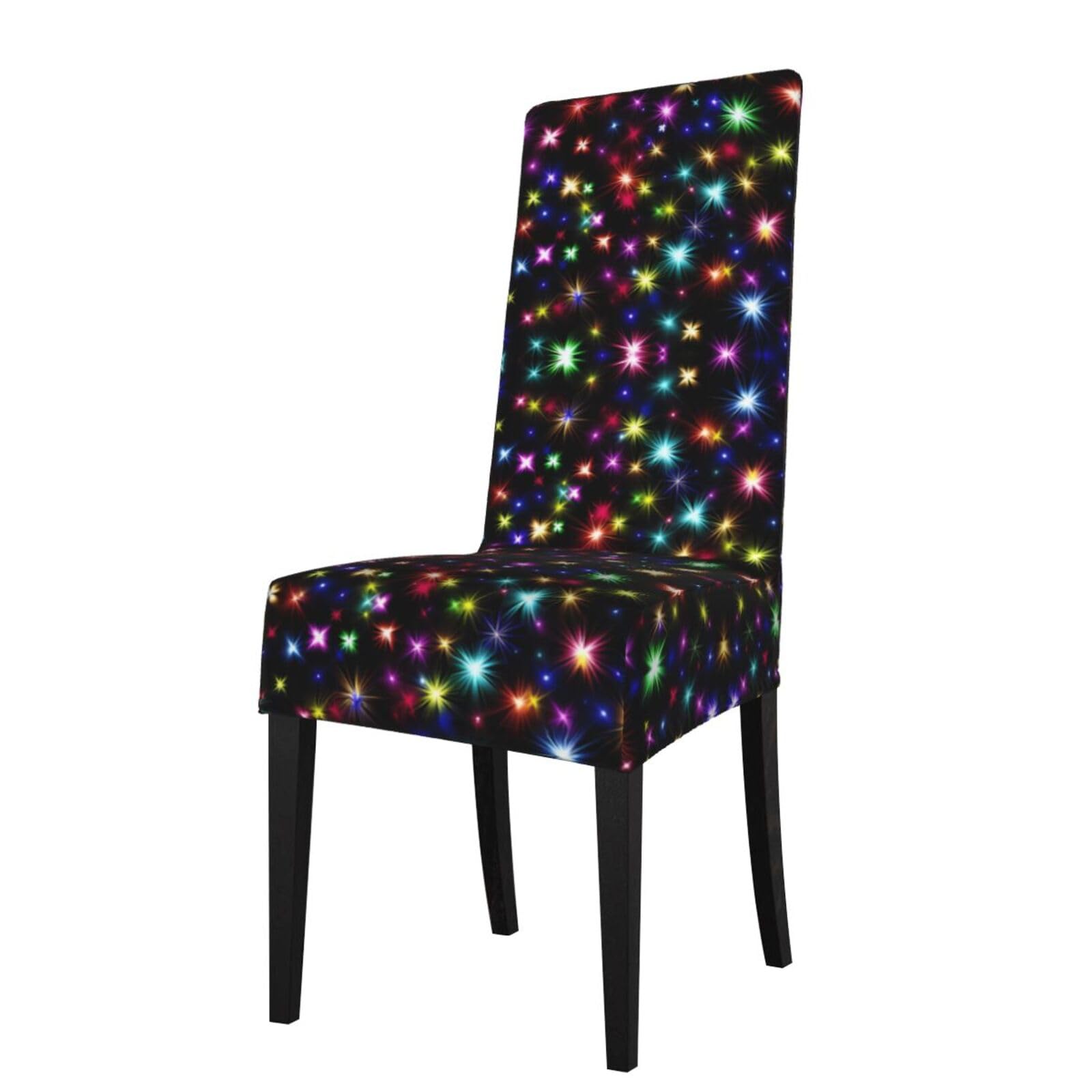 YYHHAOFA Bright Beautiful Colorful Art Prints Protection Cover for Dining Chair - Stretch Slipcovers, Easy Refresh for Your Dining Room & Event Decor