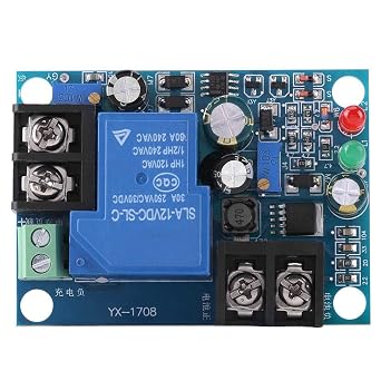 Oumefar 30A Low Voltage Disconnect Module Battery Control Module Automatic Switch On Under-Voltage Control Module(48V)