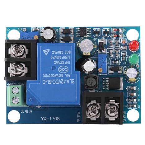 Oumefar 30A Low Voltage Disconnect Module Battery Control Module Automatic Switch On Under-Voltage Control Module(48V)