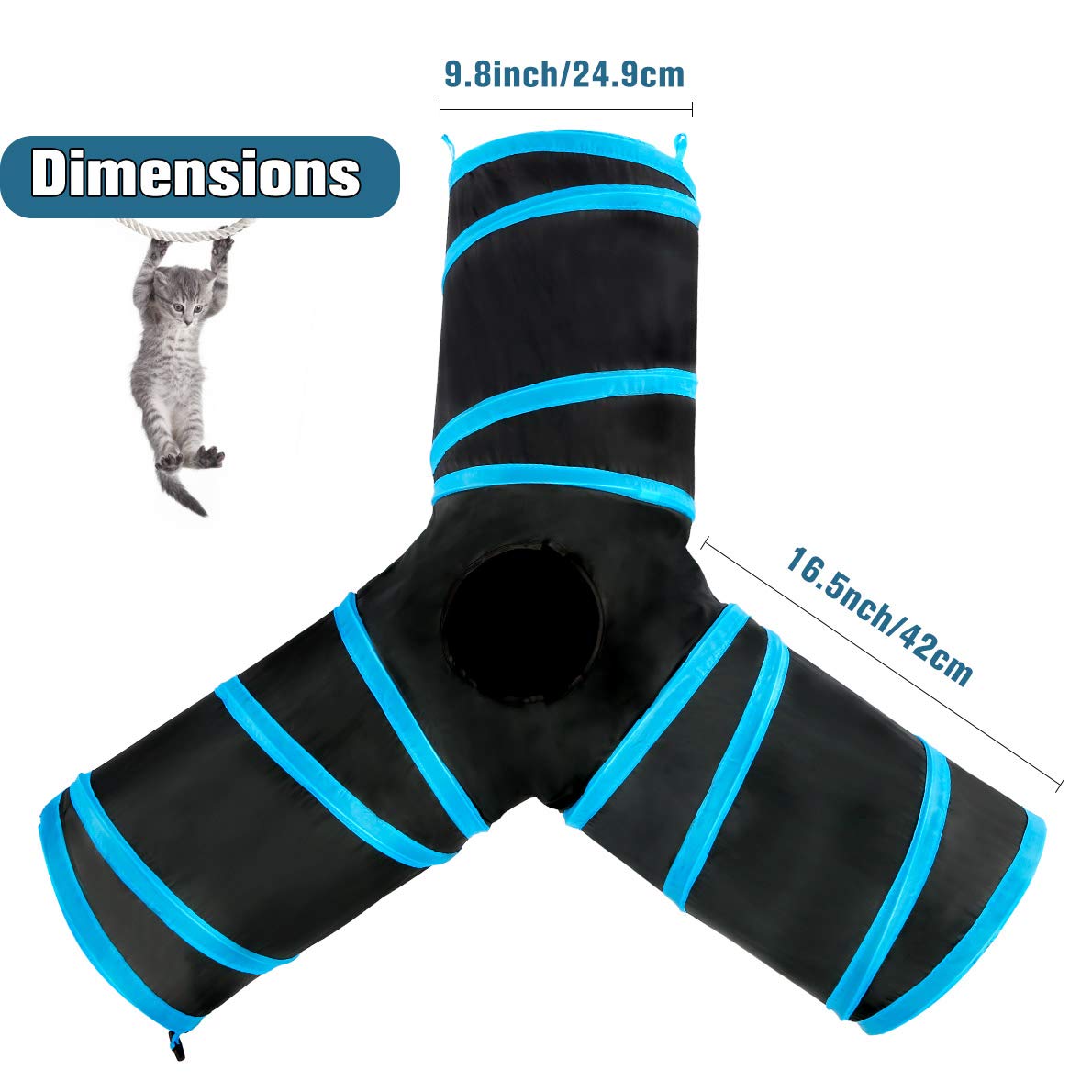 Katzentunnel Mit 5 Löchern - Spieltunnel Für Katzen Zum Verstecken