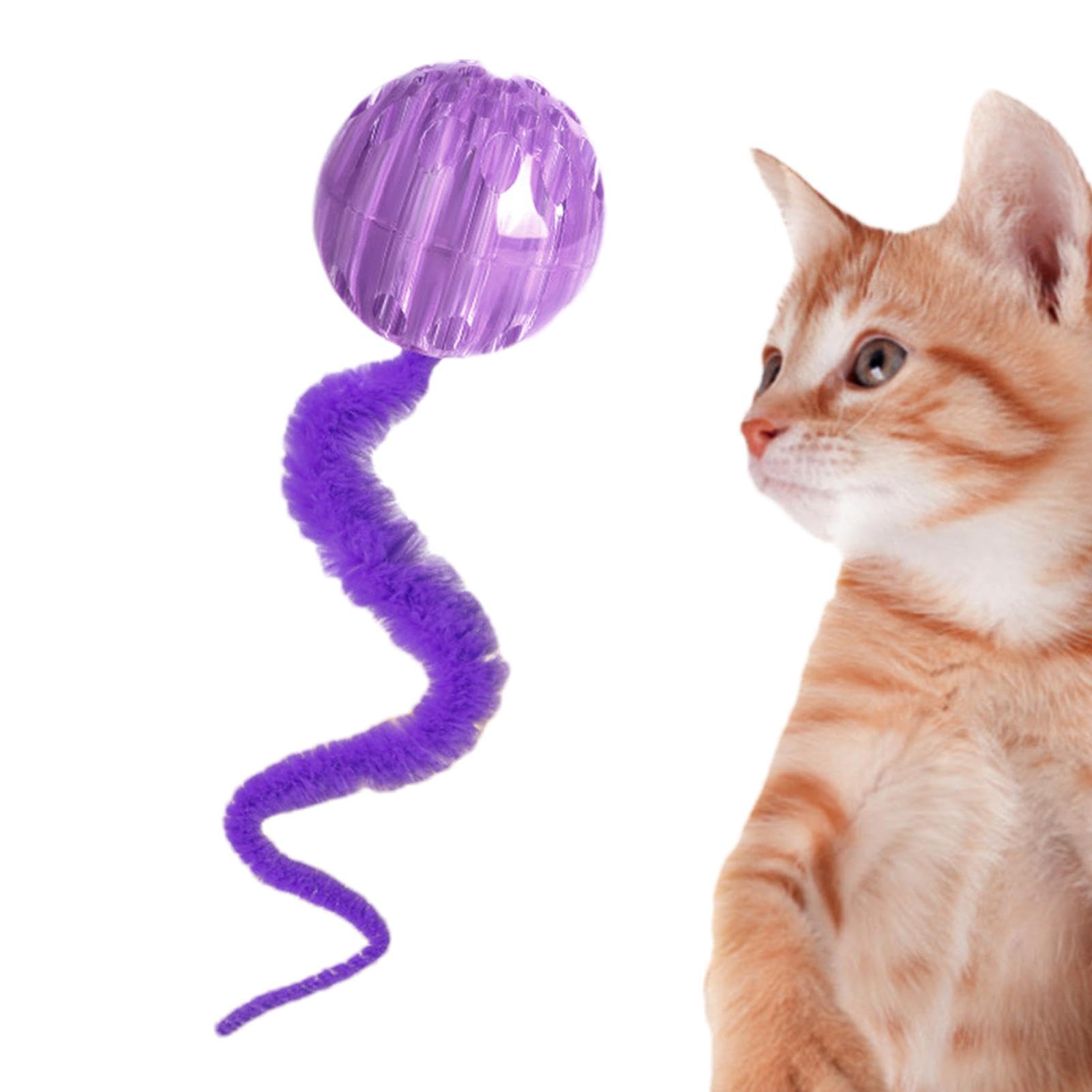 Wackelball Spielzeug Für Katzen – 6 Stück, Hüpfender Ball Mit Wurm, Interaktiv