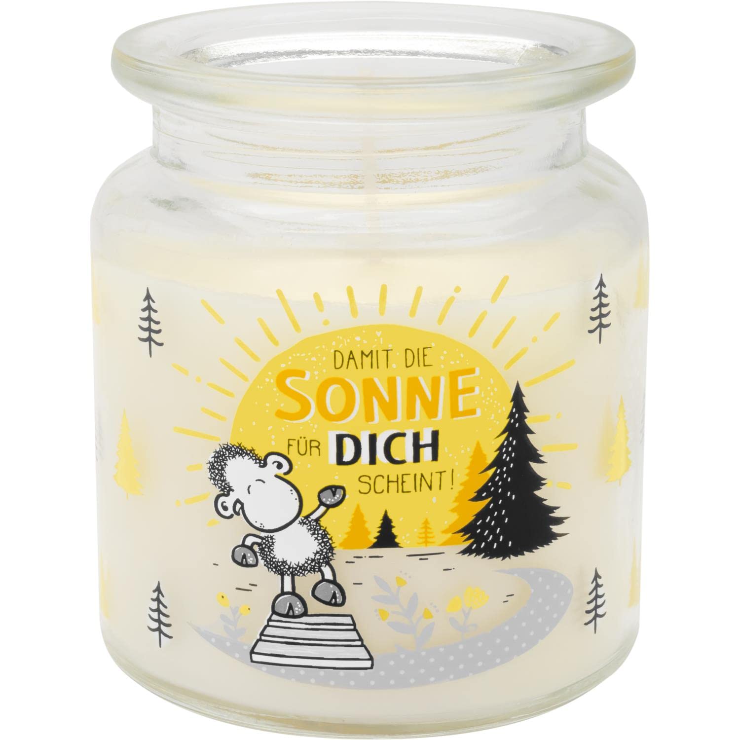 H:)PPY Life Duftkerze Im Glas – Vanille, 9 Cm Hoch, 7,5 Cm Durchmesser, Mit Motiv & Spruch