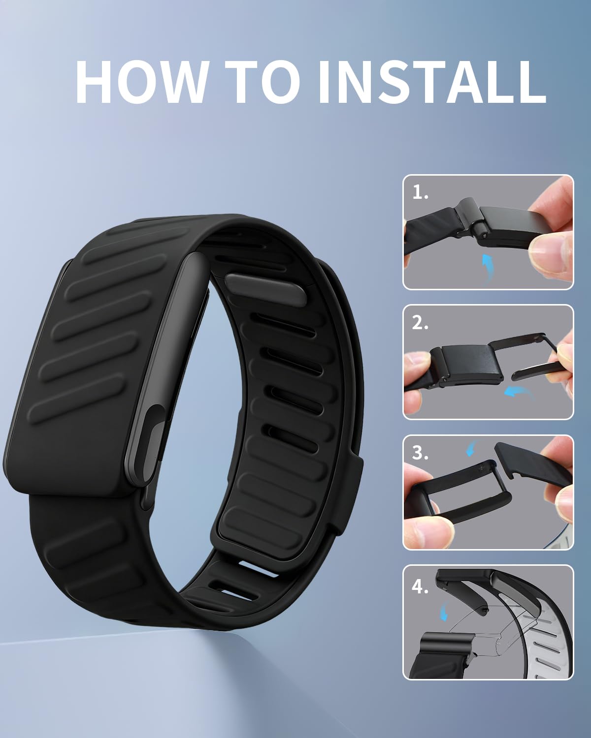 Pulseras Deportivas Compatibles con WHOOP 5.0, Correas de Repuesto Ajustables