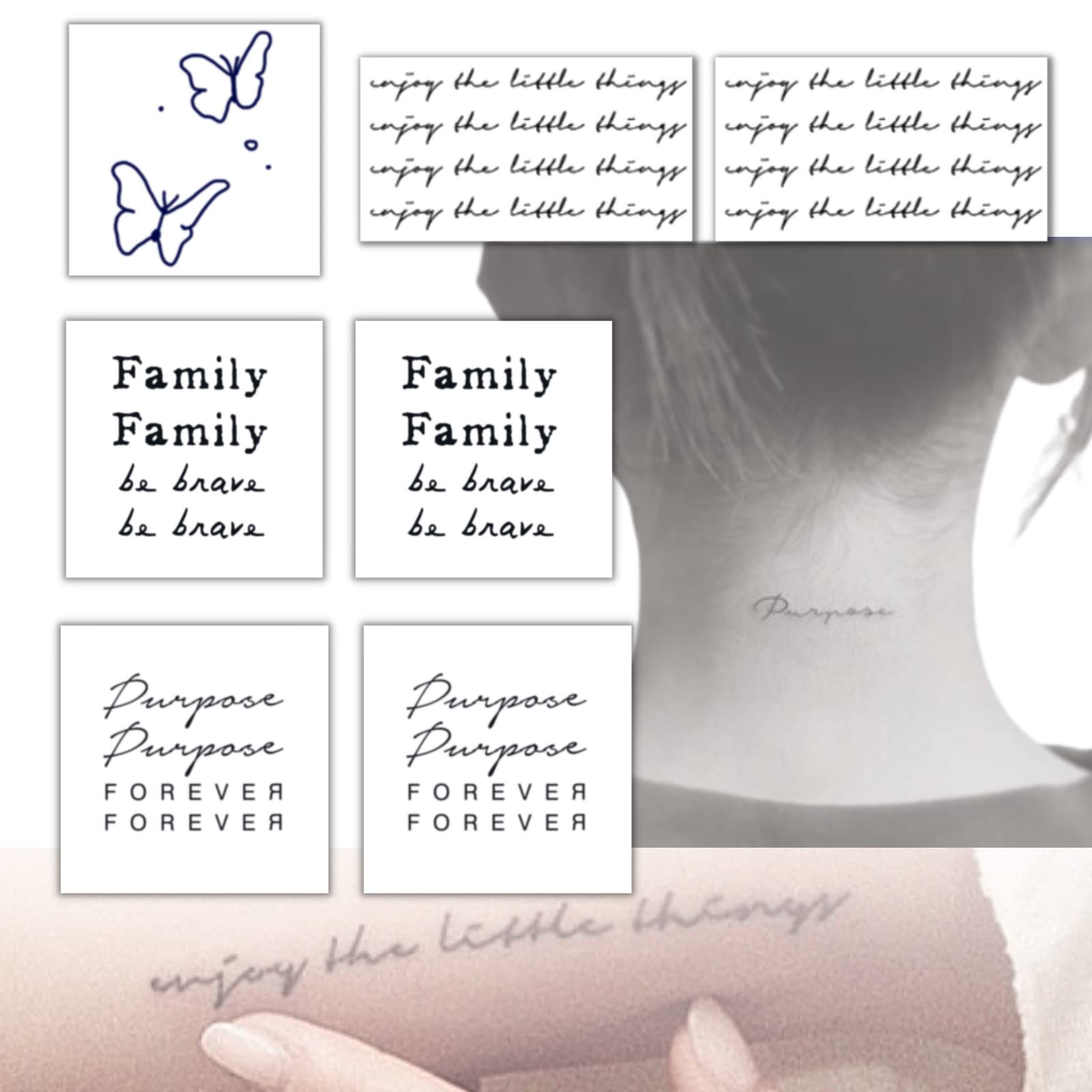 Amazon Co Jp タトゥーシール 韓国 ヘナタトゥー ジャグアタトゥー タトゥー ジャグ タトゥーシール 花 シールタトゥー 筆記体 蝶々 服 ファッション小物