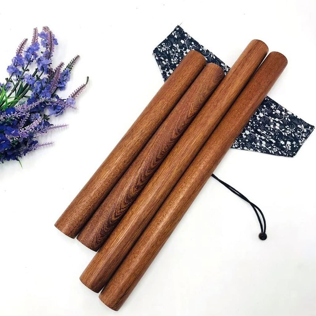JFDBGU 4pcs portátil Pin de Rodillo sólido Herramientas de cocción de Madera Natural Decoración de Pasteles de Fondant Rolleros de Masa Accesorios de Herramienta de Cocina