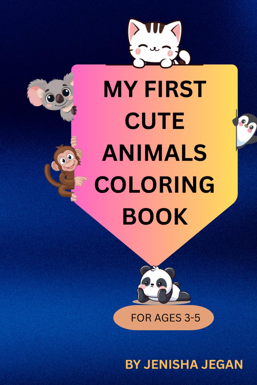 My first cute animals colouring book