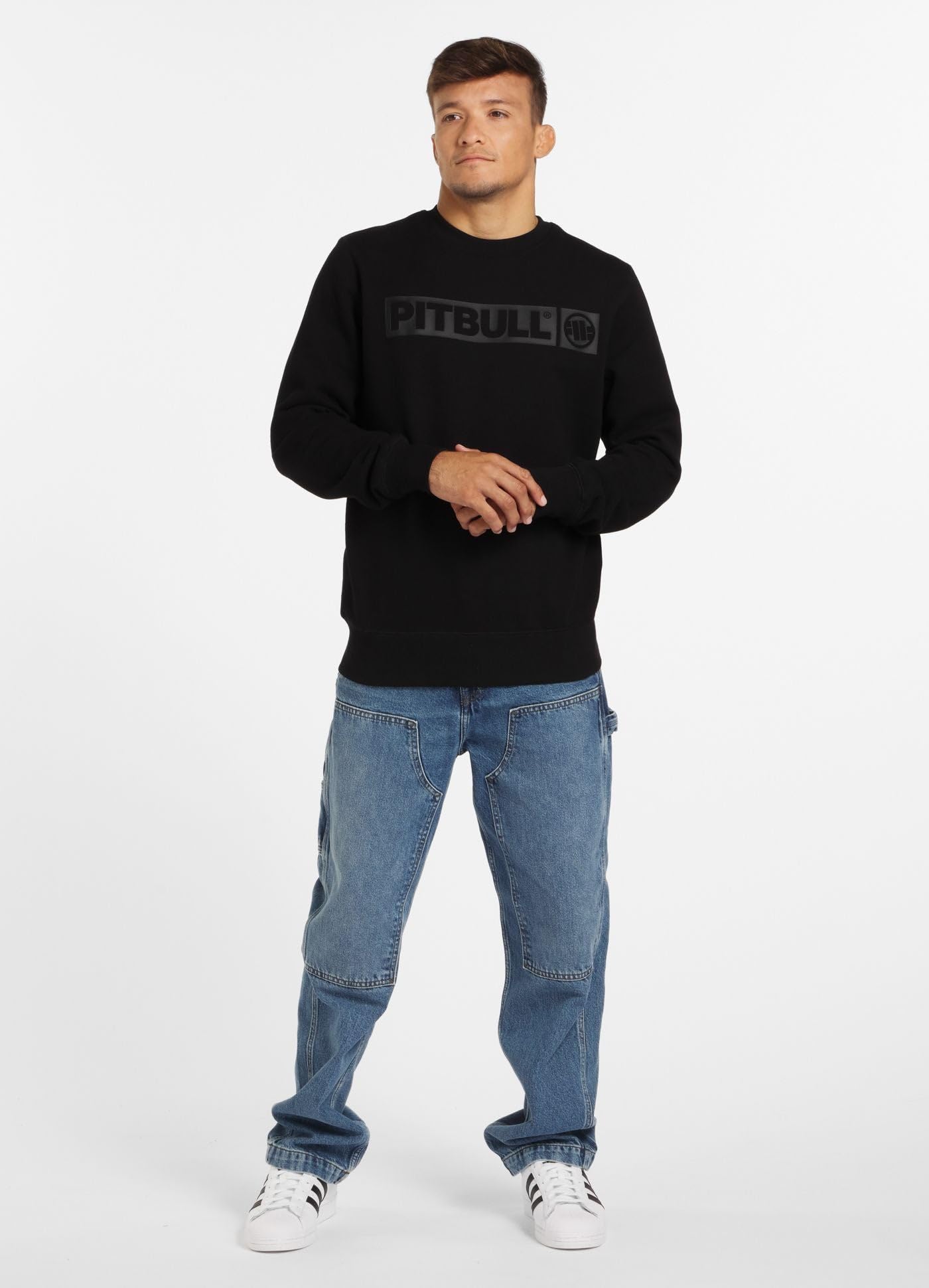 PITBULL Herren Pullover aus Baumwolle Sweatshirt für Männer Pit Bull West Coast Hilltop Black