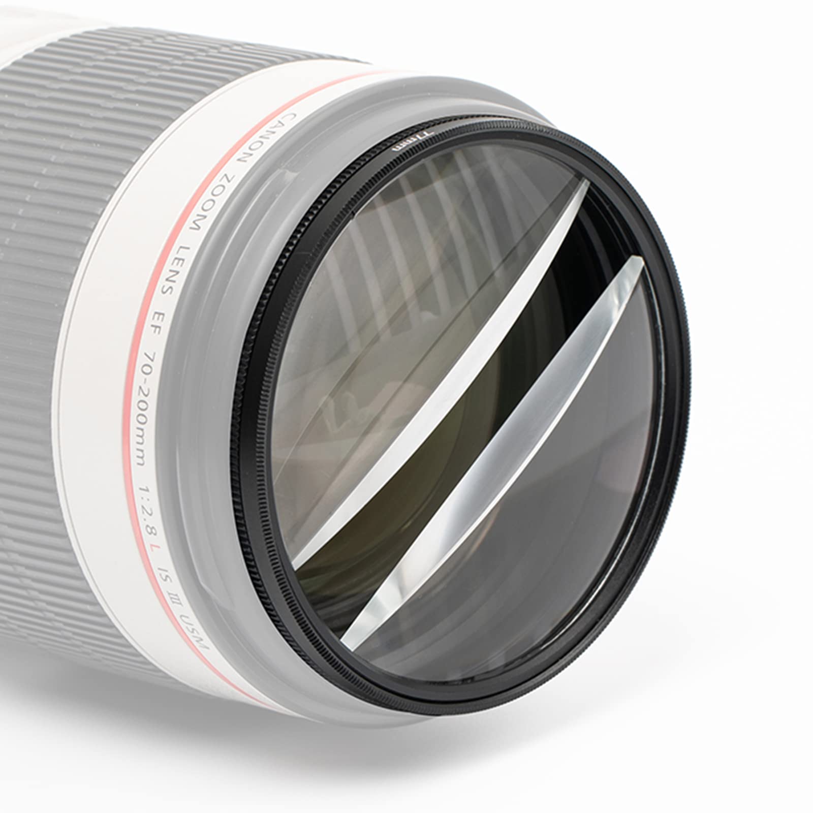 GZPKJCamera Filter Accessories, 77mm/82mm Split Diopter Prism, Double Glass Split Diopter Lens Filter Blur Zoom Center Filter for SLR Cameras Special Effect Filter