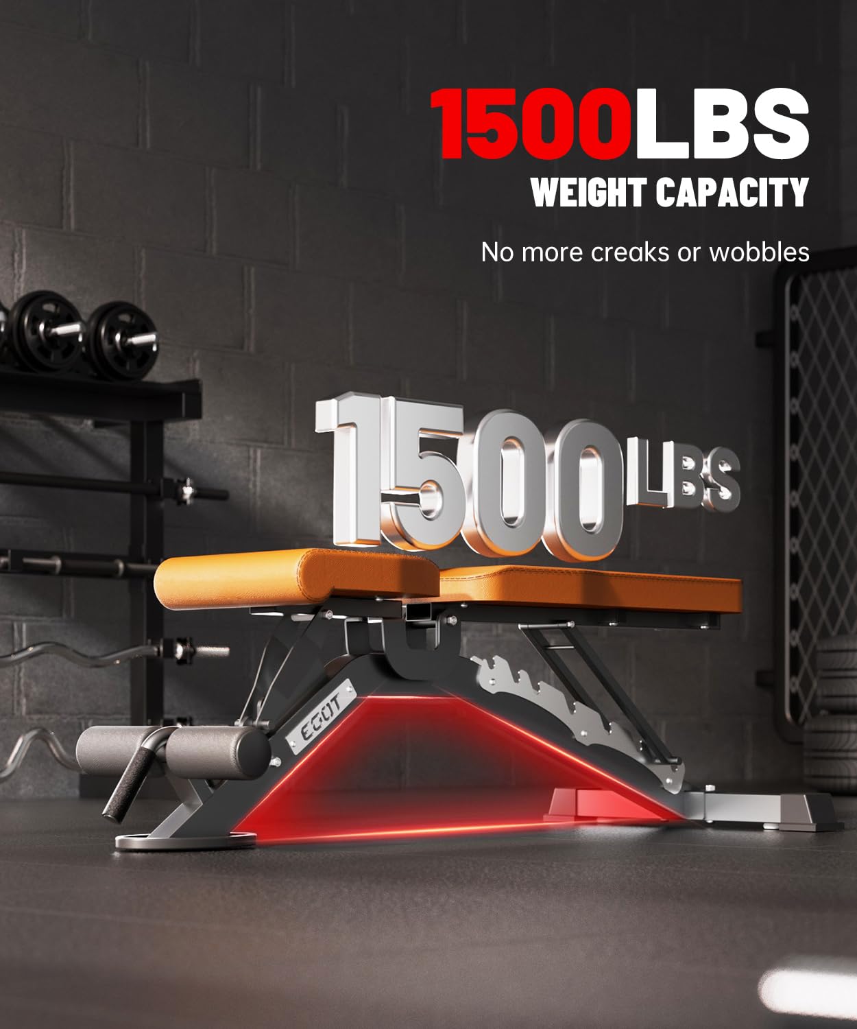 Adjustable Weight Bench for Home Gym, Heavy Duty Workout Bench Up to 880/1500 LBS, Decline Incline Strength Training Bench for Full Body Exercise