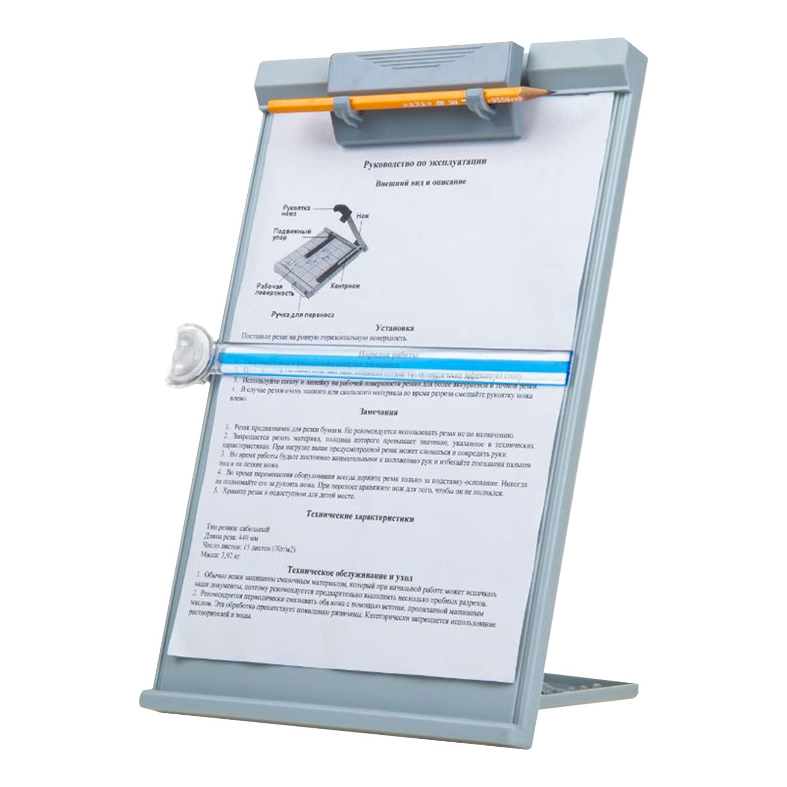 Funien Reading Frame,A4 Reading Holder Desktop Document Holder with Adjustable Clip Document Reading Stand for Office/School/Home