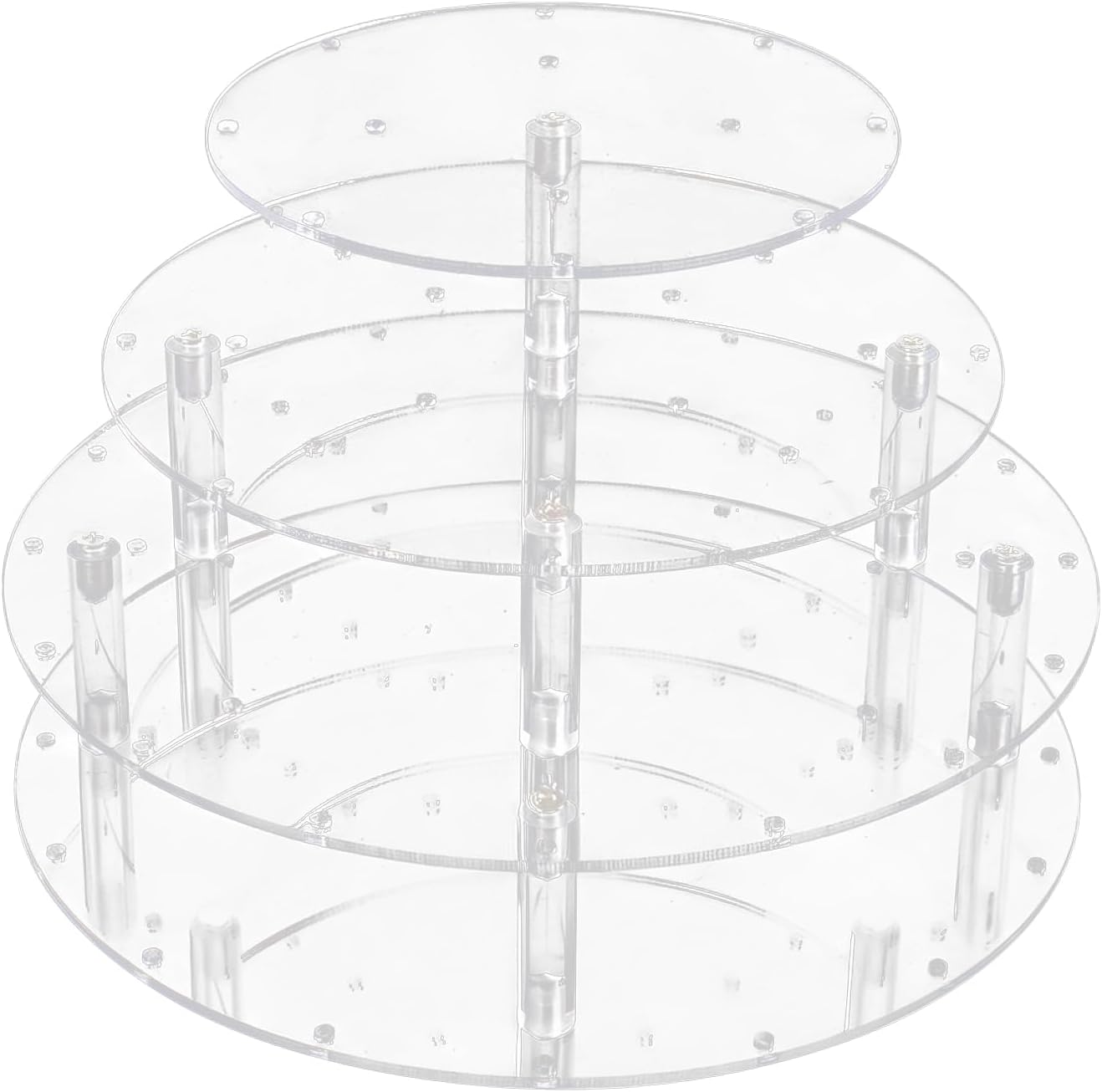 Flunyina Cake Pop Display Stand 36 Holes Clear Acrylic 3 Tier Square