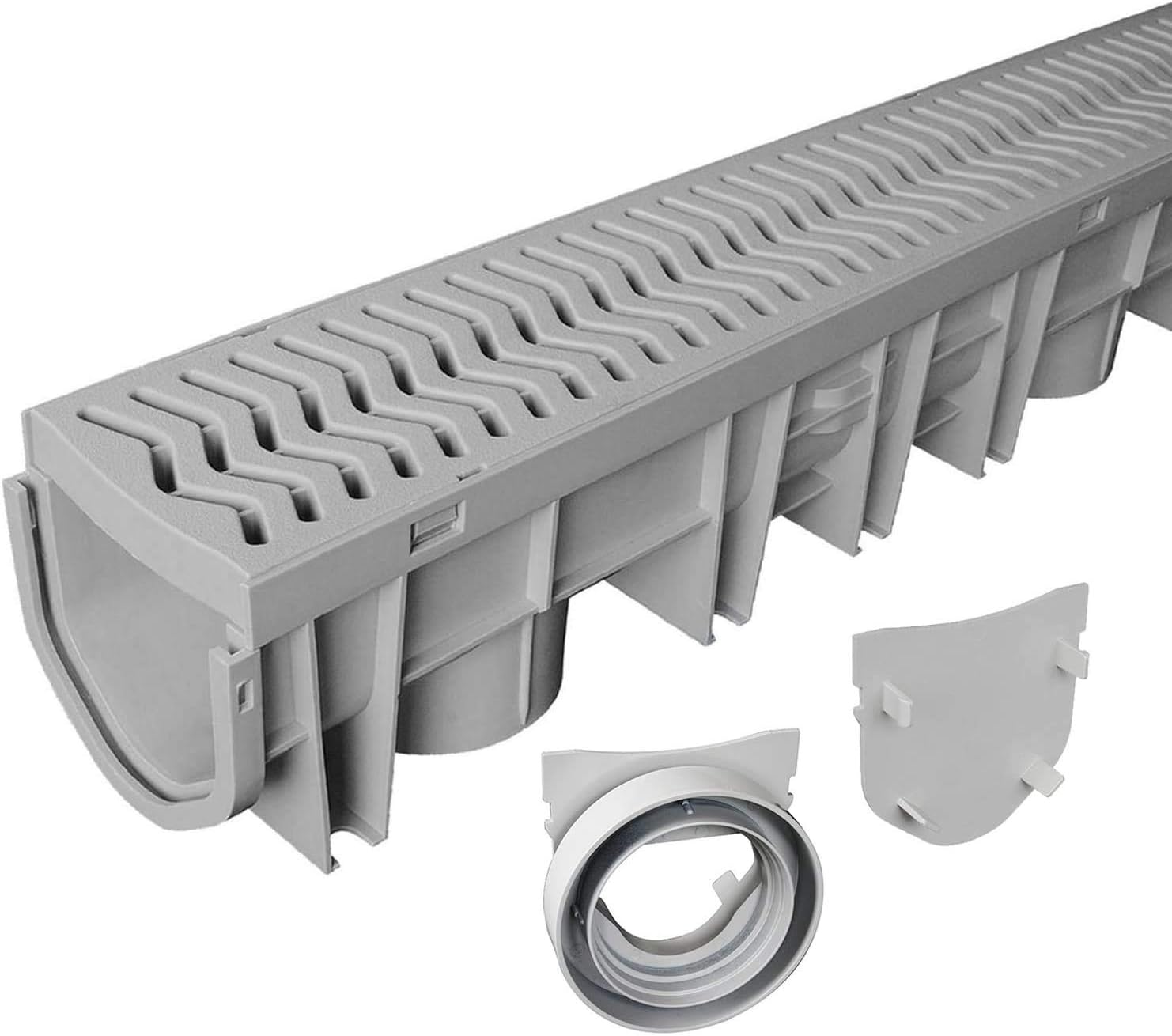 Source 1 Drainage S1EPLCD Trench & Driveway Channel Drain with Grate