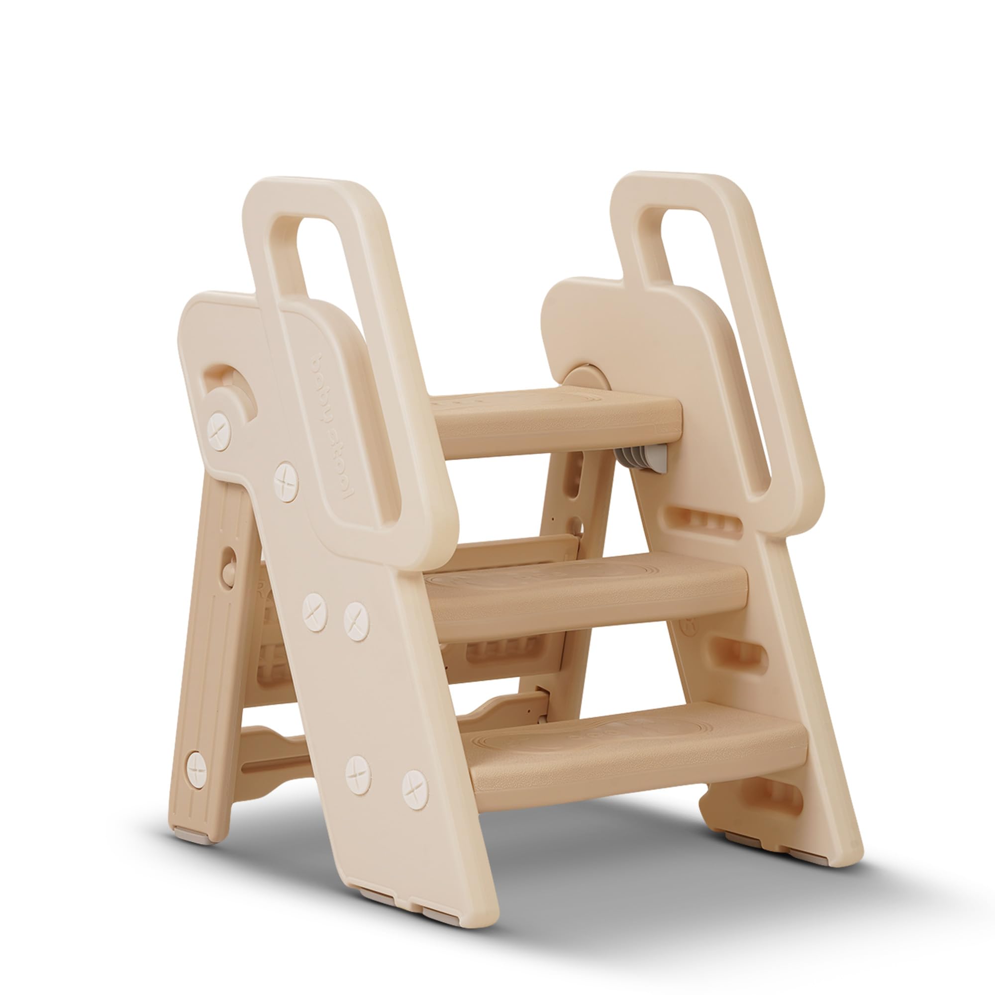 baybee 4 in 1 toddler step stool for kids | 3-step stepping ladder with handles | anti-slip kids step stool for kitchen, bathroom, seat stool, bookshelf | potty training seat with ladder for girls