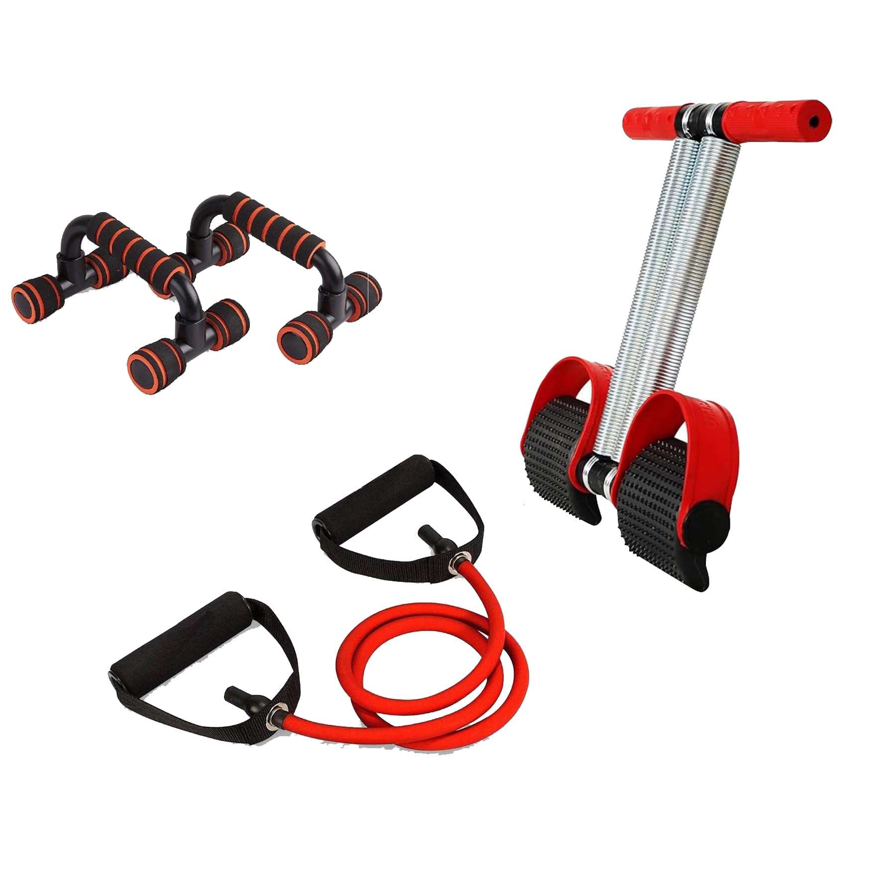 Quick Fit Double Spring Tummy Trimmer with Single Toning Tube Exerciser With Push up Bar-image-46