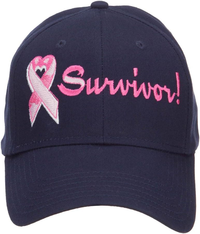 Breast Cancer Survivor Embroidered Cotton Cap