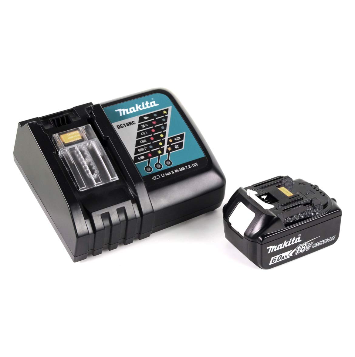 Makita DJV 182 RG1J akumulatorowa wyrzynarka wahadłowa 18 V bezszczotkowa + 1 x akumulator 6,0 Ah + ładowarka + Makpac