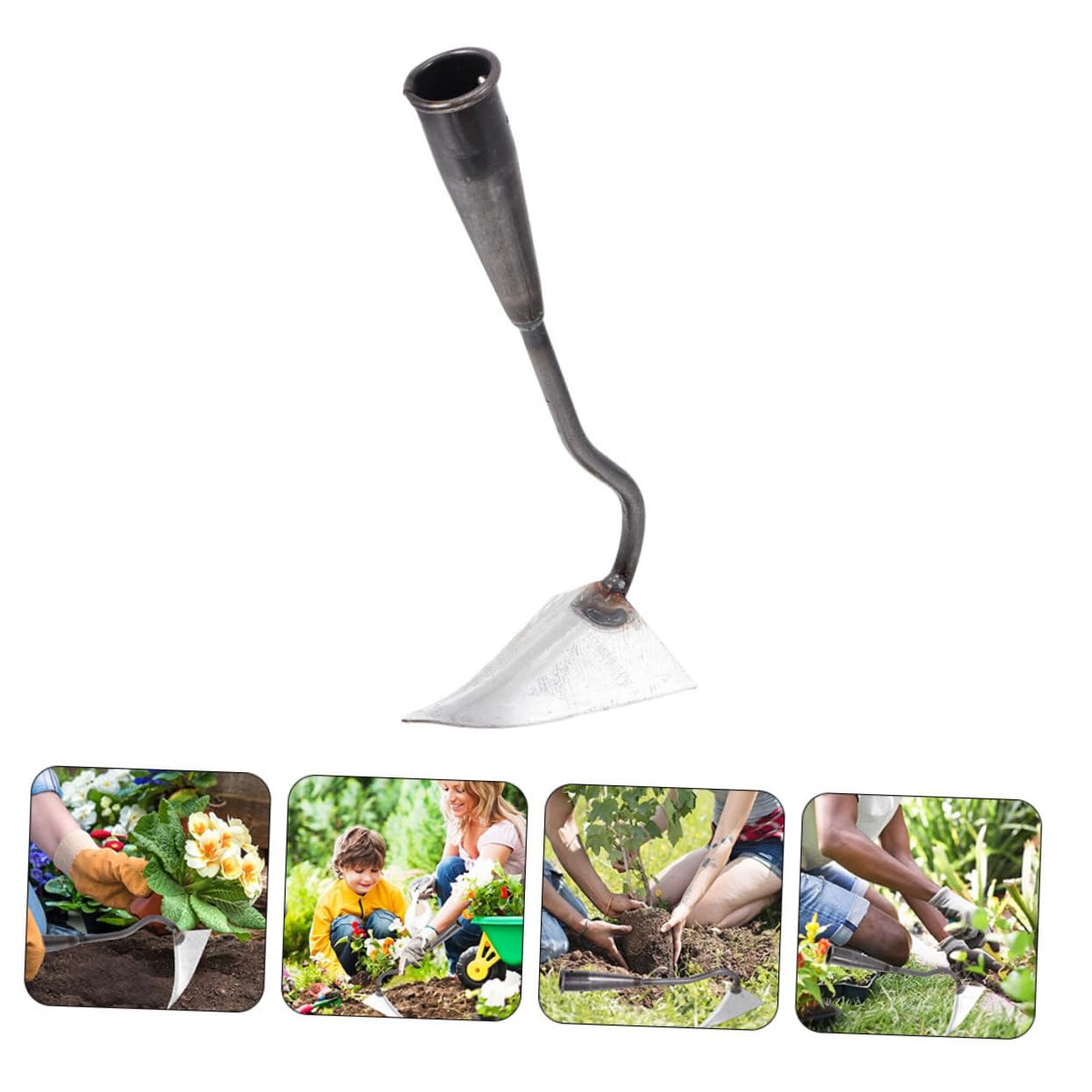 Attrezzo Sarchiatore da Giardino per Giardinaggio Strumento Triangolare in Ferro per Arare e Allentare Terreno, Risparmio Energetico per Orto e Fiori