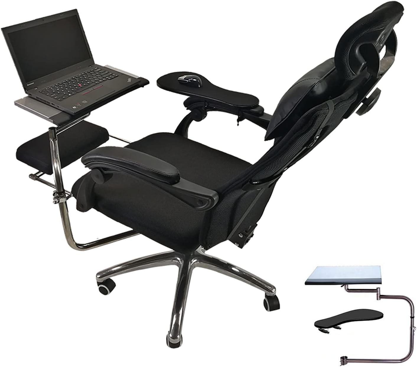 Noble Createaprototype Ergonomic Keyboard Laptop Mouse Stand, Foldable Portable Computer Stand & 360° Adjustable Armrest Wrist Rest, for Workstation/Video Gaming