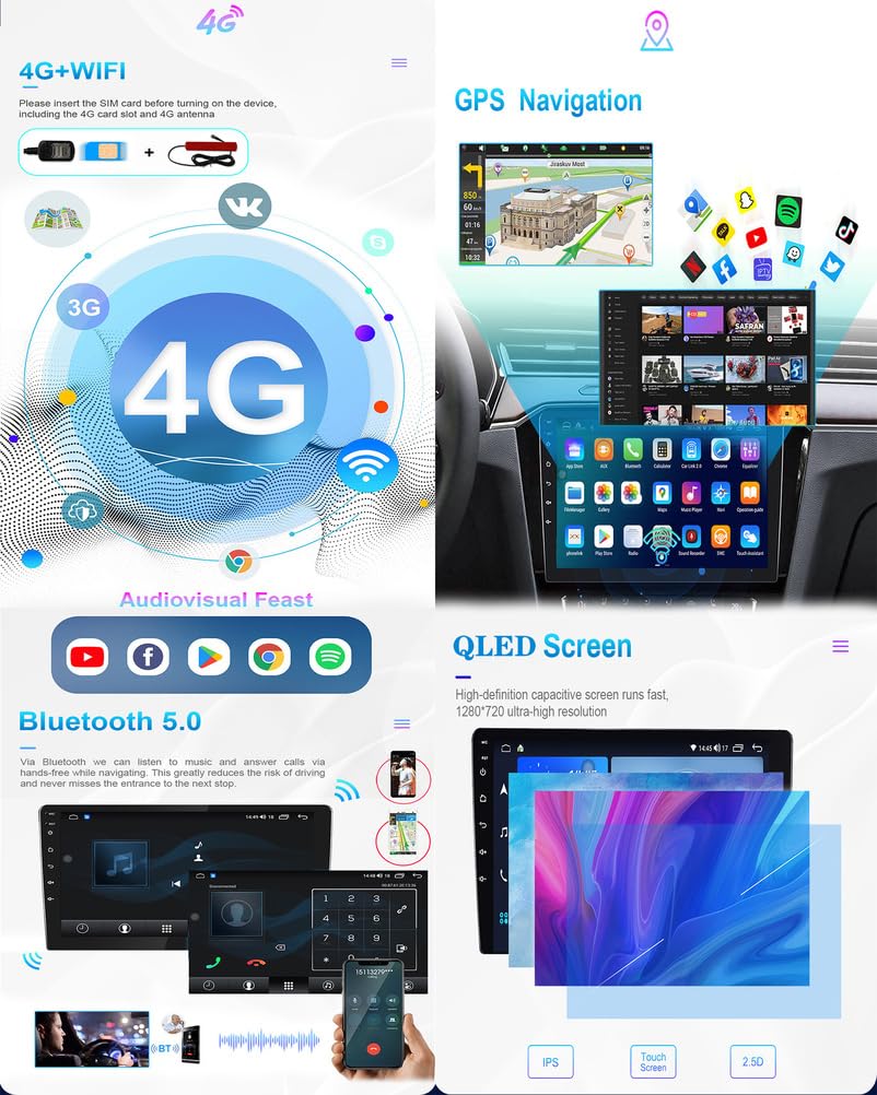Y200s,Android 15.0 Stéréo Remplacement pour RAV4 2001-2006 Autoradio GPS Navigation 9''Cartablet Lecteur DVD Vidéo Multimédia FM BT Receiver avec Android Auto Carplay