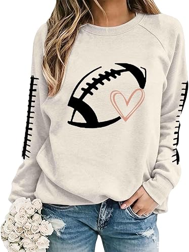 football outfits for women,Football Sweatshirts for Women Game Day Cute Trendy M