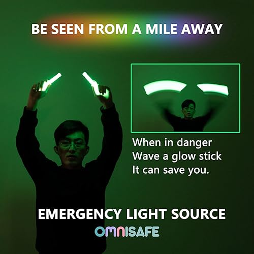 Miniatura 7 de 48 barras luminosas ultra brillantes grandes con 48 cuerdas negras de polietileno, multicolor de 6 pulgadas para fiestas, campamentos, barras