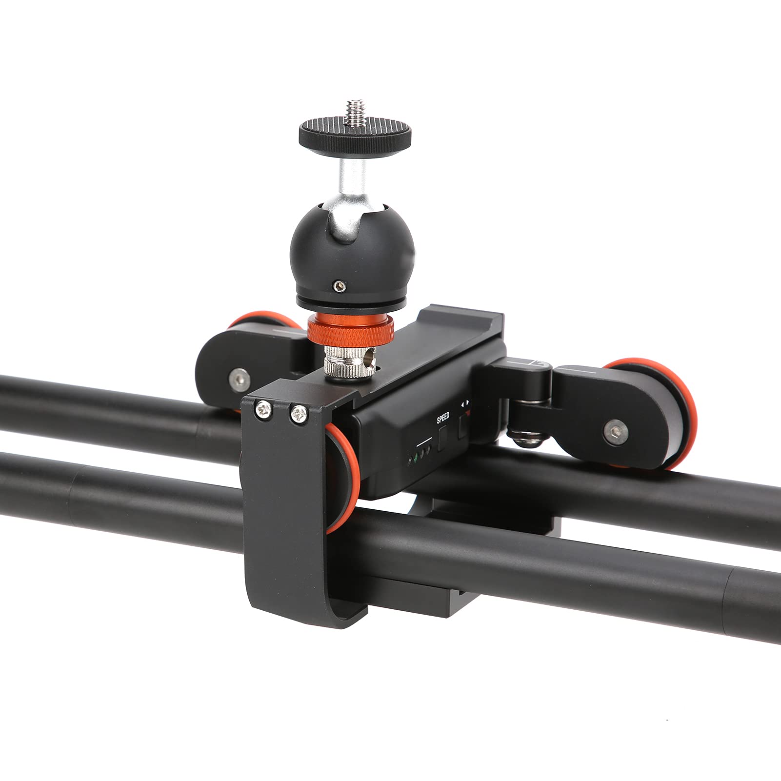 Zunate Curseur de Caméra avec Rotule, Rail de Stabilisateur Vidéo Réglable de 23,6 Pouces / 60 Cm pour Caméra Vidéo pour Smartphone, Photographie, Stabilisateur de Caméscope