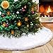 Produktbild STCLIFE Weihnachtsbaum-Rock weiß Plüsch Dekoration Weihnachtsbaum Teppich Urlaub Fußdecke Weihnachtsbaum Weihnachten Neujahr Haus Dekoration (90 cm)