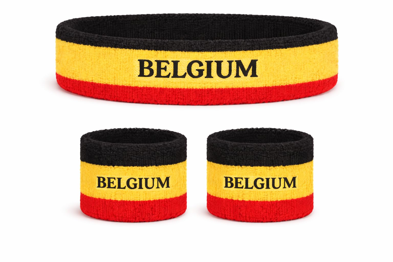 Suddora Country Headband &amp; Wristbands Set (Includes 2 Wrist &amp; 1 Head Sweatband), Highly Moisture Wicking