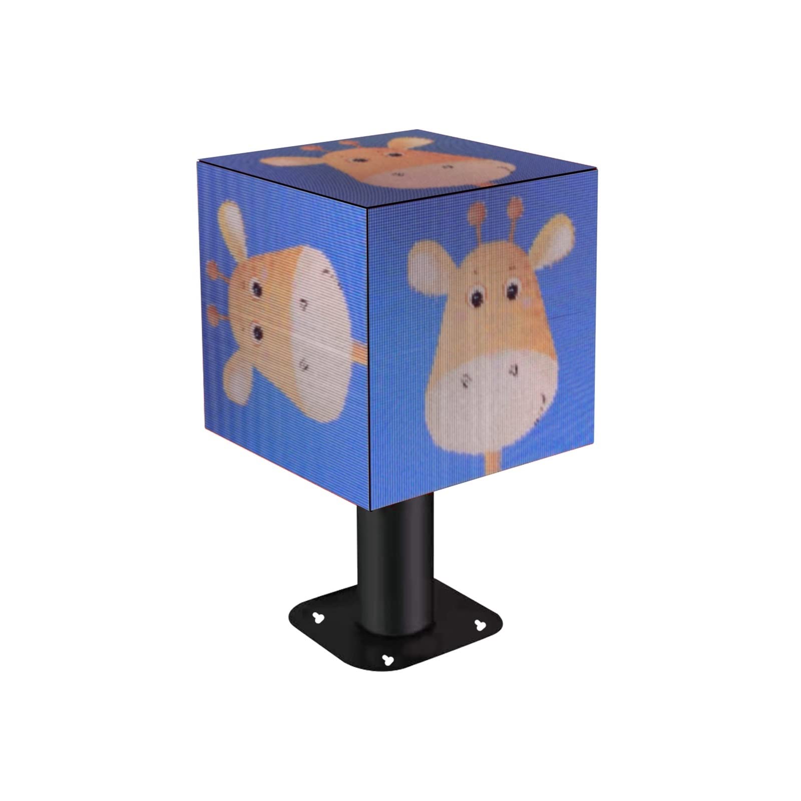 Panel LED Zewnętrzny wielostronny wyświetlacz LED 192 mm Pełnokolorowy ekran reklamowy LED HD P3 Cube RGB do samochodu, baru, hotelu, ciężarówki