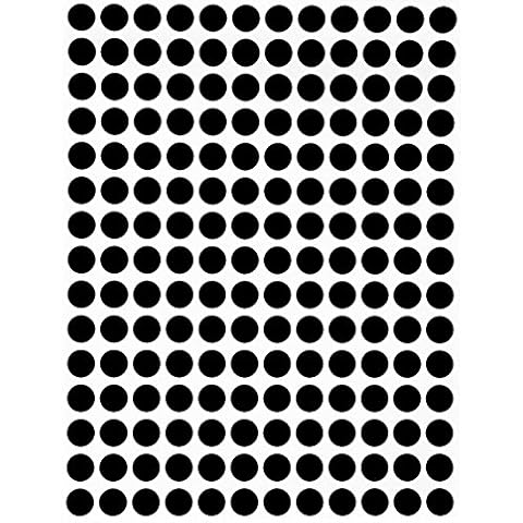Royal Green Black Dot Stickers 8mm (0.8 cm) Color Coding Labels - 840 Pack Cover