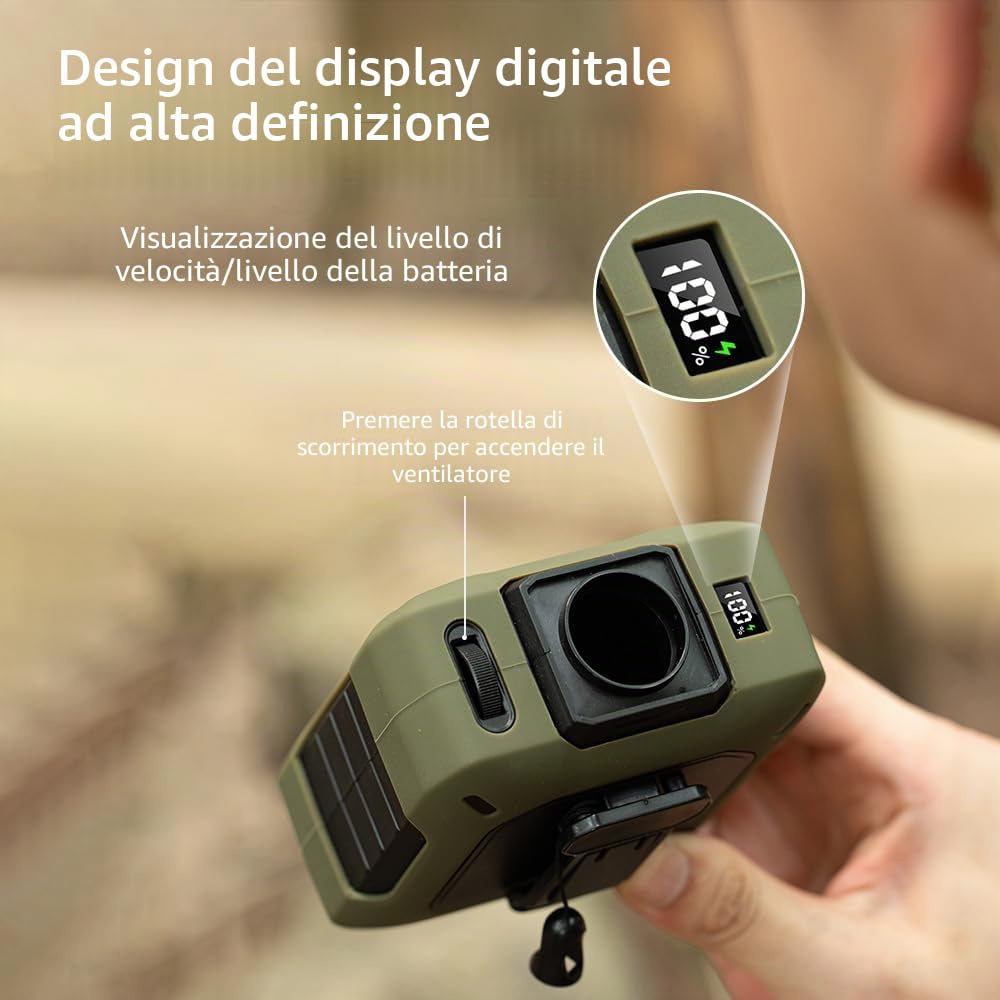 Coolbelt Pro – Wearable Waist Fan & Power Bank With Desktop Stand,8000mAh Ventilatore Batteria 100 Velocità,3-In-1 Hands-Free Cooling Fan,Rechargeable Hands-free Personal Wearable Neck,ventilator hose