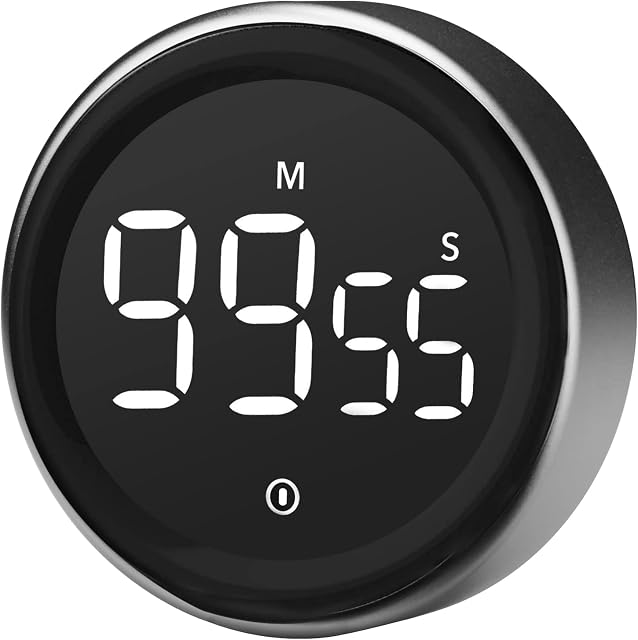 AIMILAR LED Digital Kitchen Timer - Magnetic Countdown Count-up Kids Timer, Large LED Display, Adjustable Volume and Brightness Cooking Timer for Kid