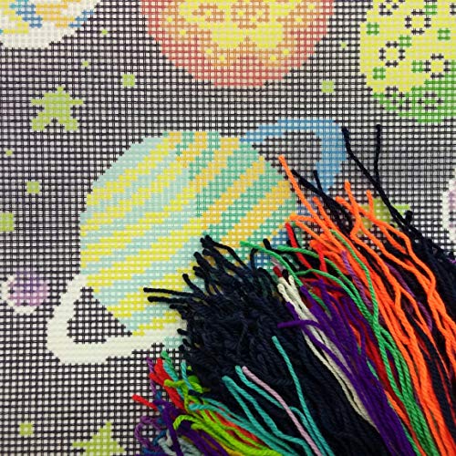 Space. Needlepoint Kit. Throw Pillow 16×16 Inches. Printed Tapestry Canvas, European Quality #TOP3