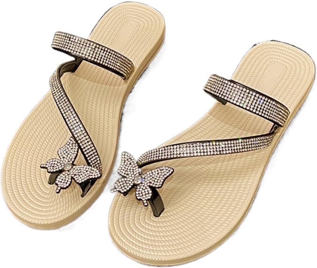 Womens Flat Sandals for Womens Summer Slippers Non Slip comfortable Beach Sandals Cute Round Open Toe Beach Slipper Womens Flat Sandals for Womens Summer Slippers Non Slip comfortable Beach Sandals Cute Round Open Toe Beach Slipper