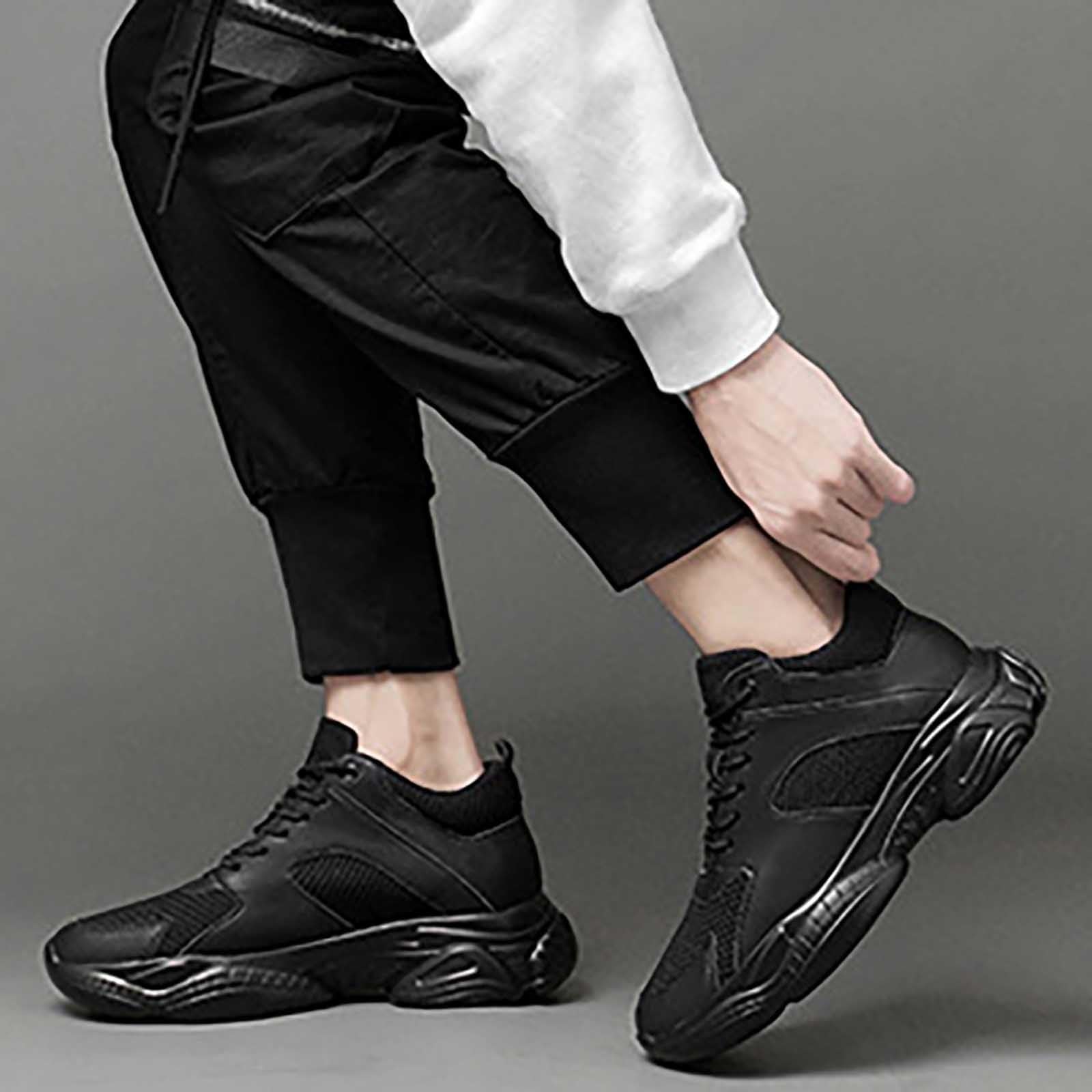 Elevate Shoes - Zapatillas de deporte para hombre, 8 cm, invisibles, con cordones de malla, ligeras, transpirables, para fitness al aire libre