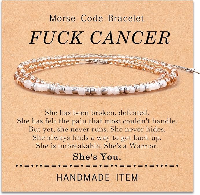 Morse Code Bracelets for Women, Inspirational Funny Bead Wrap Bracelets Gifts for Best Friends Sister Her Women Female