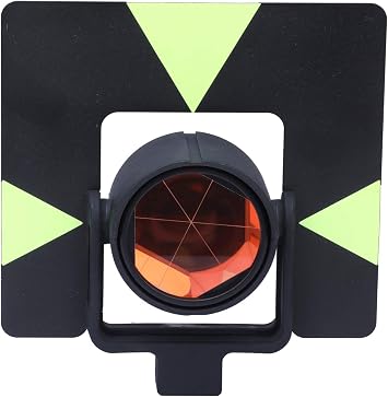 Metal&Plastic Single Tilt Prism with 0mm Offset, 5/8"-11 Thread & Soft Case for Land Surveying Prism for Total Stations