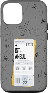 iPhone 13 ISTANBUL SAW Boarding Pass Air Flight Ticket City Plane Case