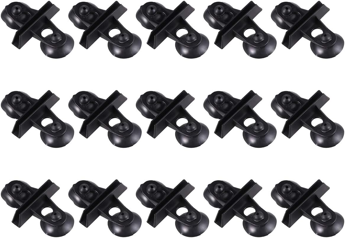 POPETPOP 15pcs Aquarium Divider Cup Clips Plastic Fish Tank Separator for Easy Installation and Secure Isolation Black