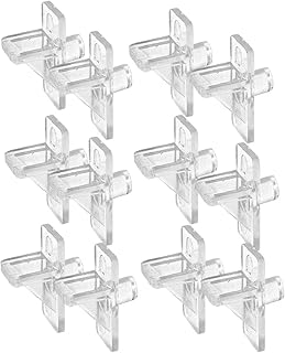 (50 Pcs) U 10136 Shelf Support Peg Fits 0.25" Holes for Kitchen Cabinet Closet Bookcase Shelves,5 lb Load Capacity,Clear Plastic Shelf Pins