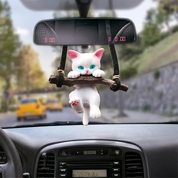 Aputue Araba s sleri, Sevimli Dal Kedi Araba Pandantifi, Araba As l  Aksesuarlar , Komik Araba Dikiz Aynas  Dekoru, Araba   Dekorasyonu, Araba Nazarl   irin Araba Ayna As l  Aksesuarlar