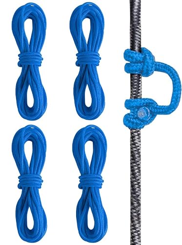 Archerest Bow String D Loop 4 Pack, 10 ft. D Release Nocking Loop Rope for Compound Bowstring Archery Blue