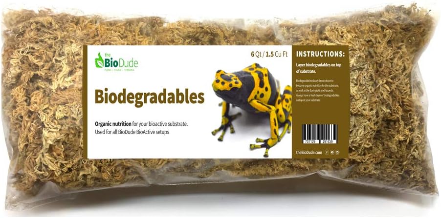 The Bio Dude New Zealand Sphagnum Terrarium Moss, for Reptiles, Frogs, Orchids. AAA Grade